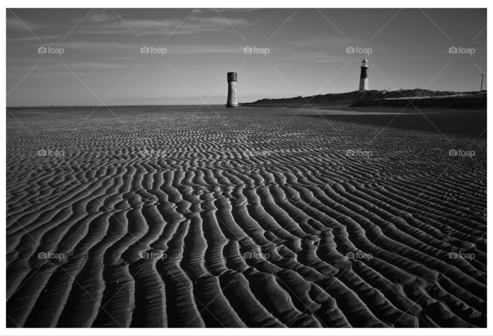 beach pattern sand lighthouse by Weathers71