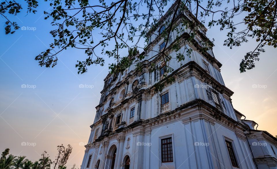 The Church of St. Anne is a church and religious monument located in the Santana district of Old Goa, in Goa province, India. The 17th century church is a major example of the colonial Portuguese Baroque architecture built in Portuguese India