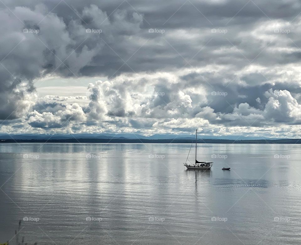 Sailboat on Lake Champlain 
