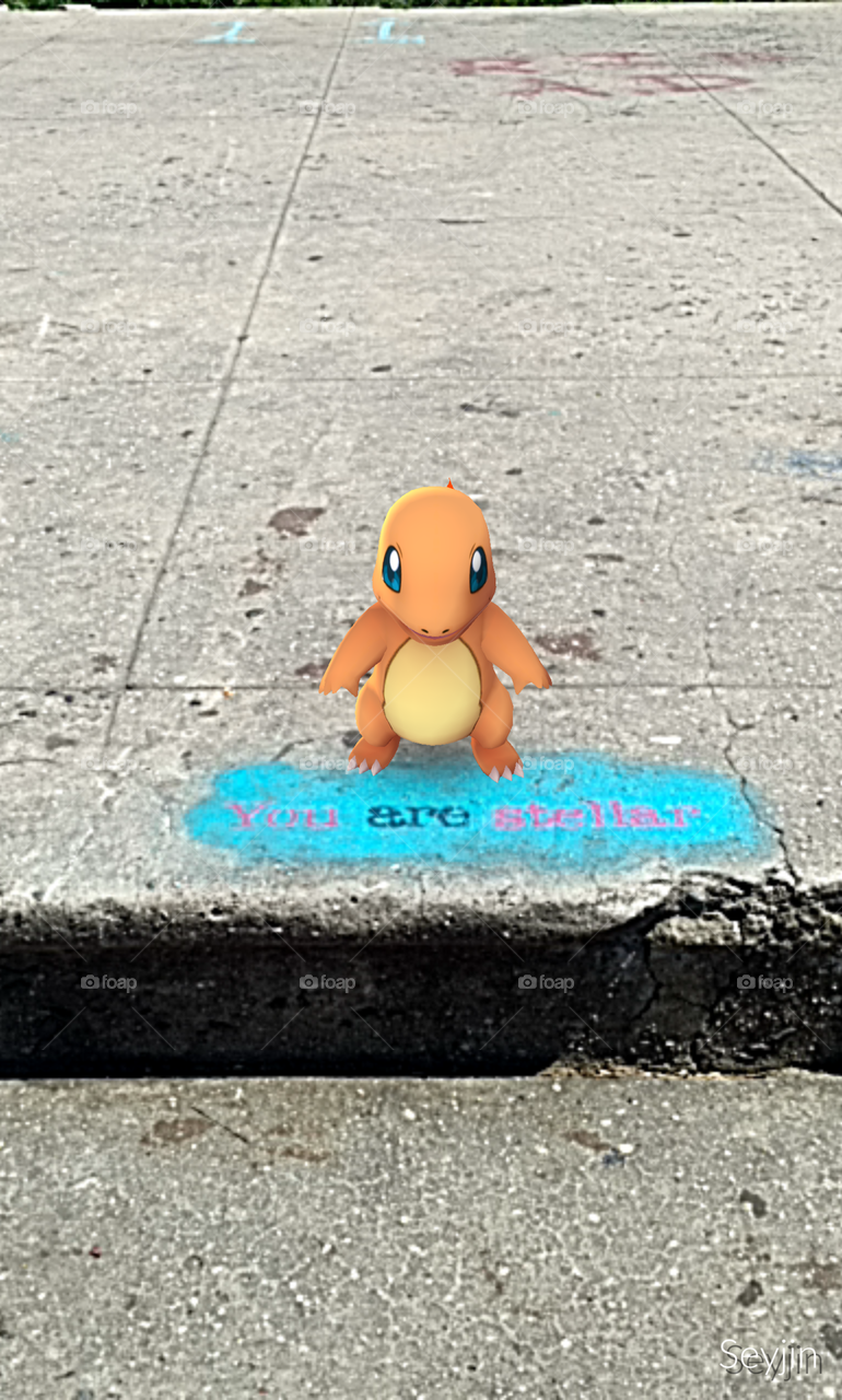 Pokemon Augmented Reality message sign