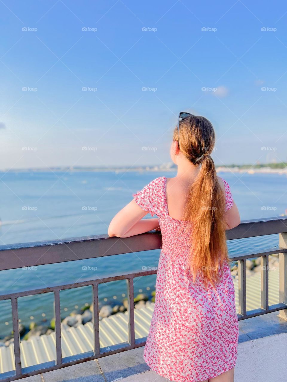 woman by the sea