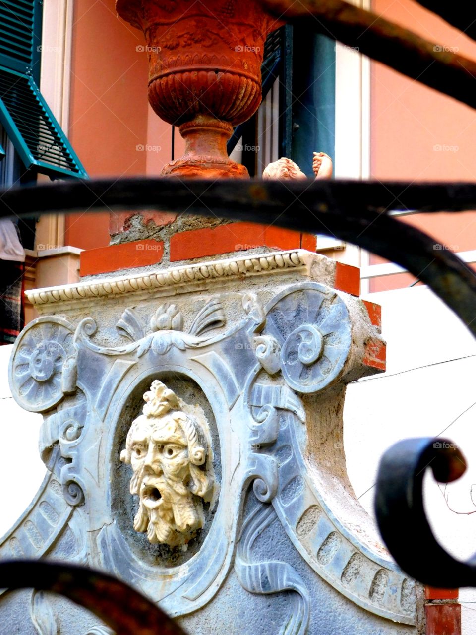 Courtyard at Sestri Levante, Genoa, Italy