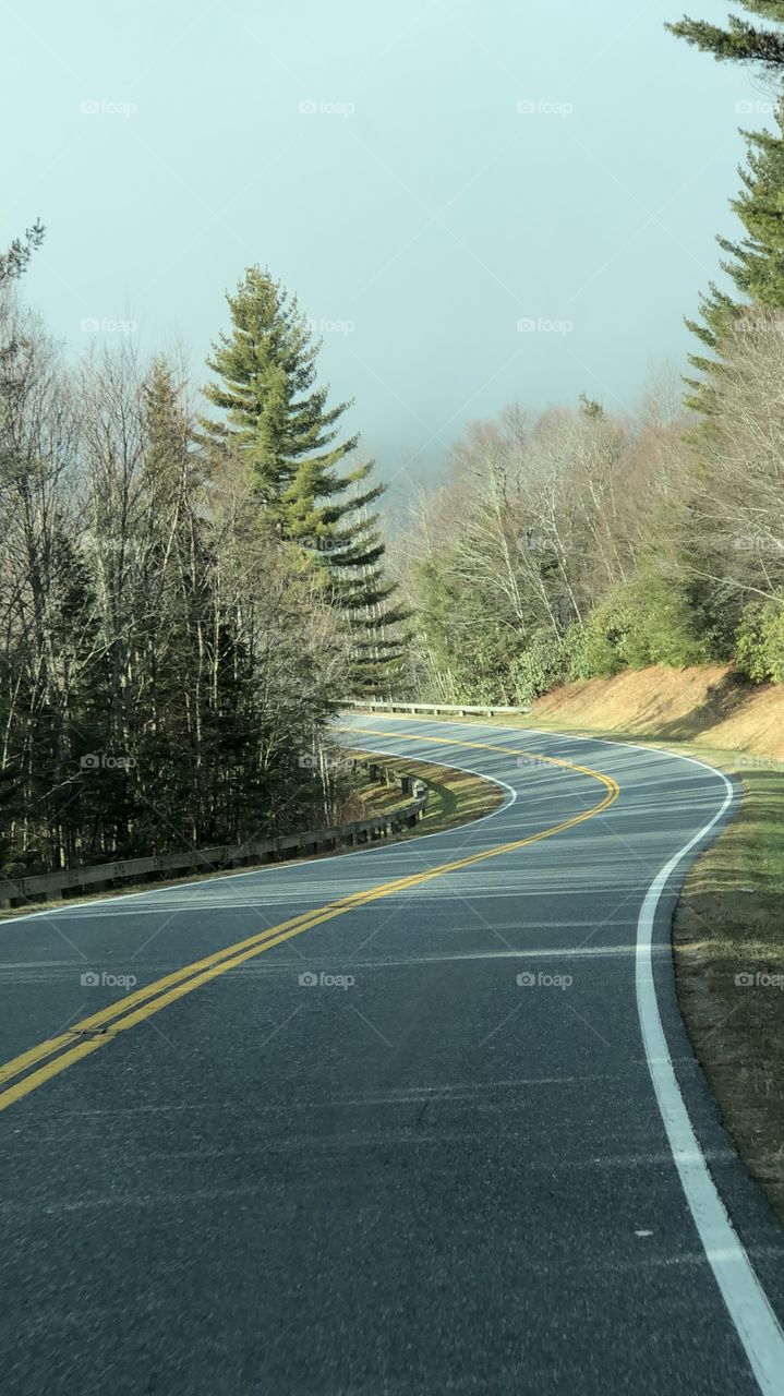 Curvy mountain road