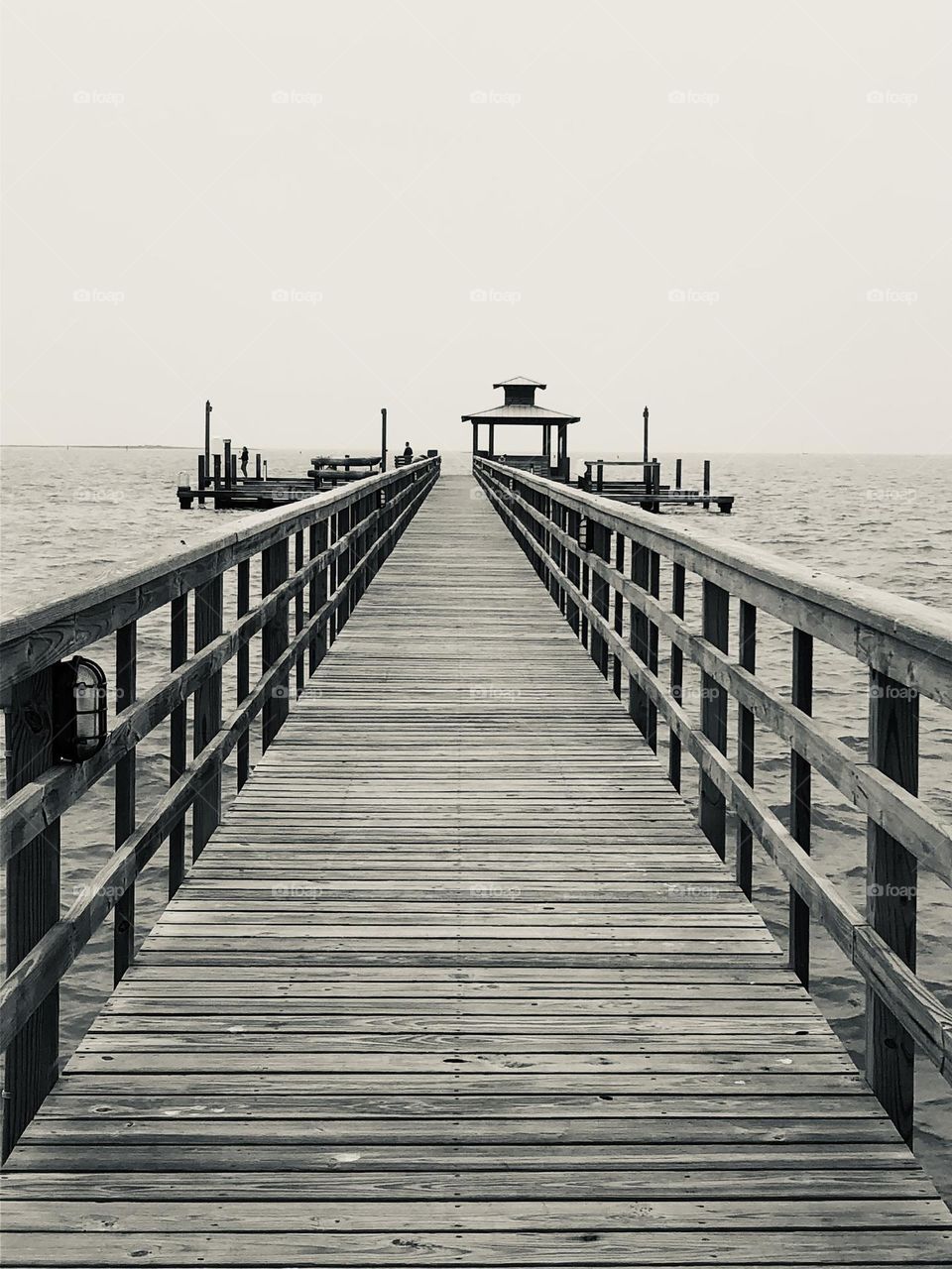 Black and white view of the long walk down the fishing pier in Rockport TX. Fortunately I got this shot because I didn’t get any fish!