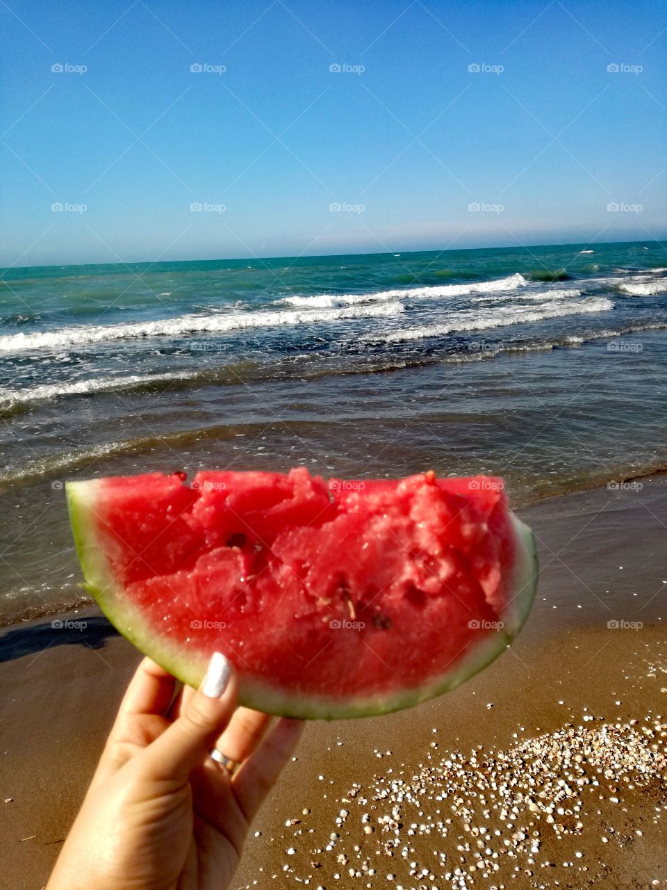 watermelon at the beach