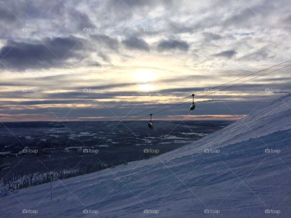 Skiing downhill, Trysil Norway
