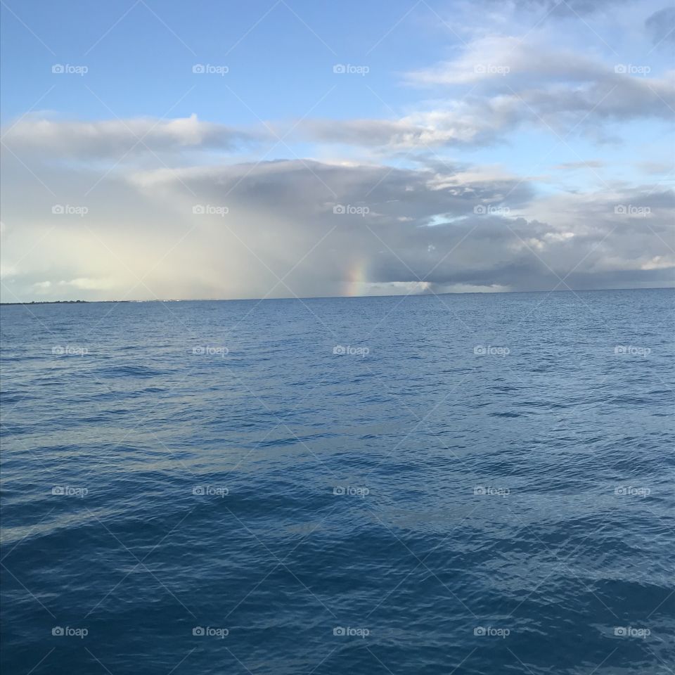 Rain rainbow Turks and Caicos