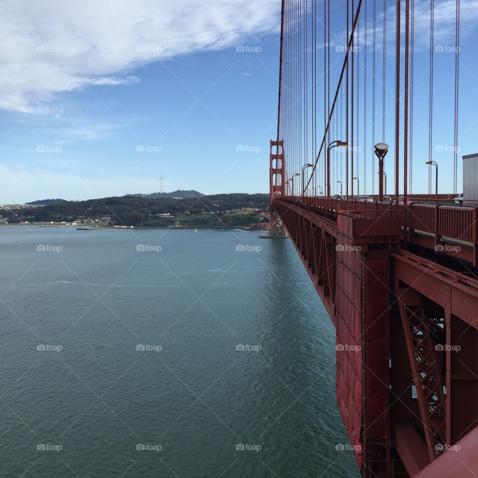 View from the Golden Gate Bridge. San Francisco, California. 