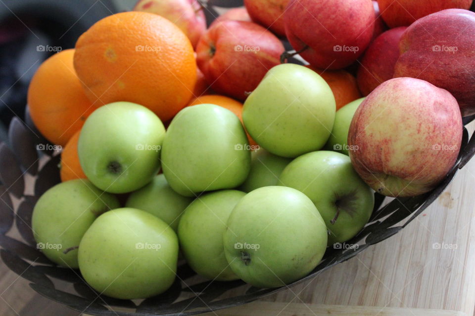 A selection of different fruits in a bowl. HD and tasty colours!