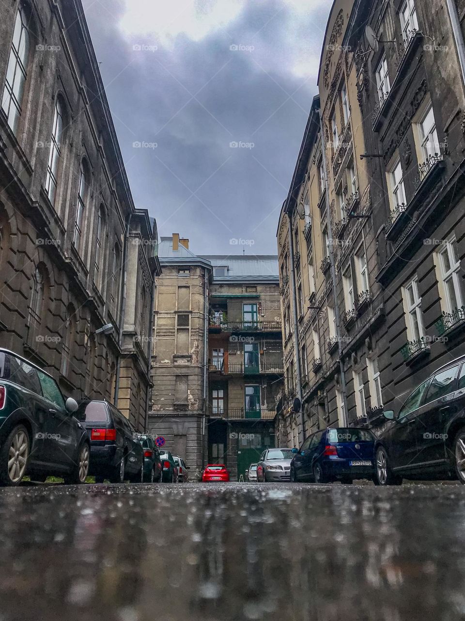 Courtyard of the house after the rain