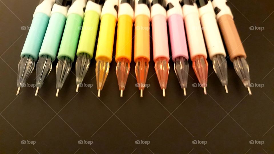 colorfull multicolore pencil
