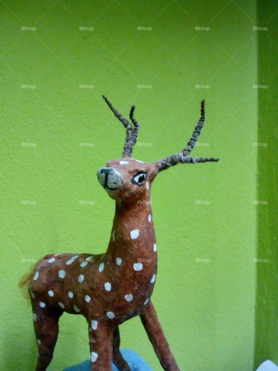 Hand-made toy deer.