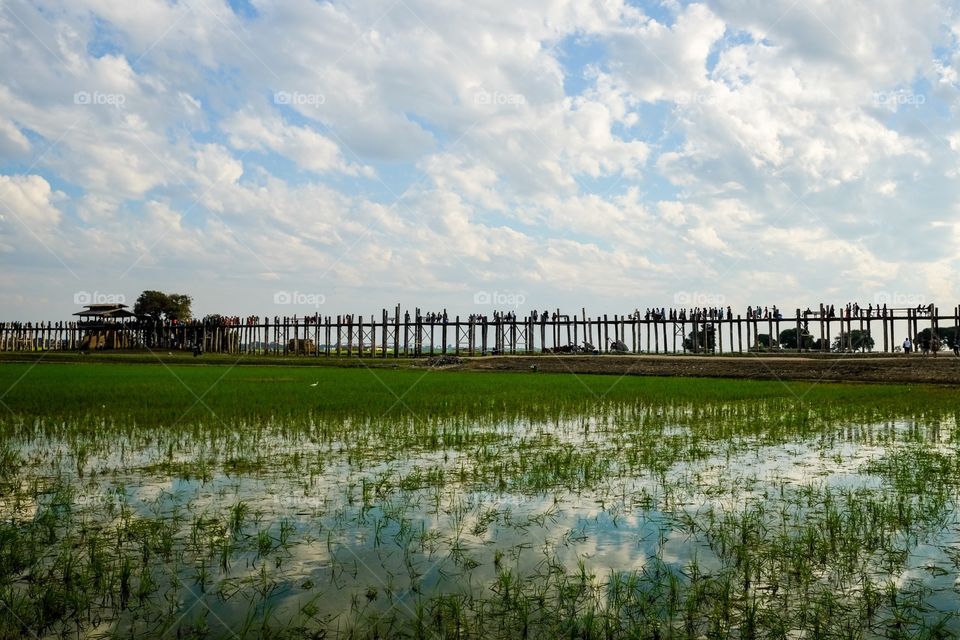 Reflection of clouds