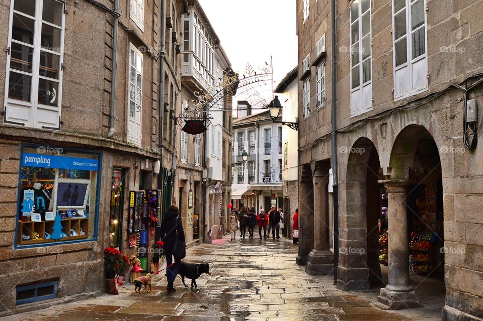 A walk in the old city. Santiago de Compostela.