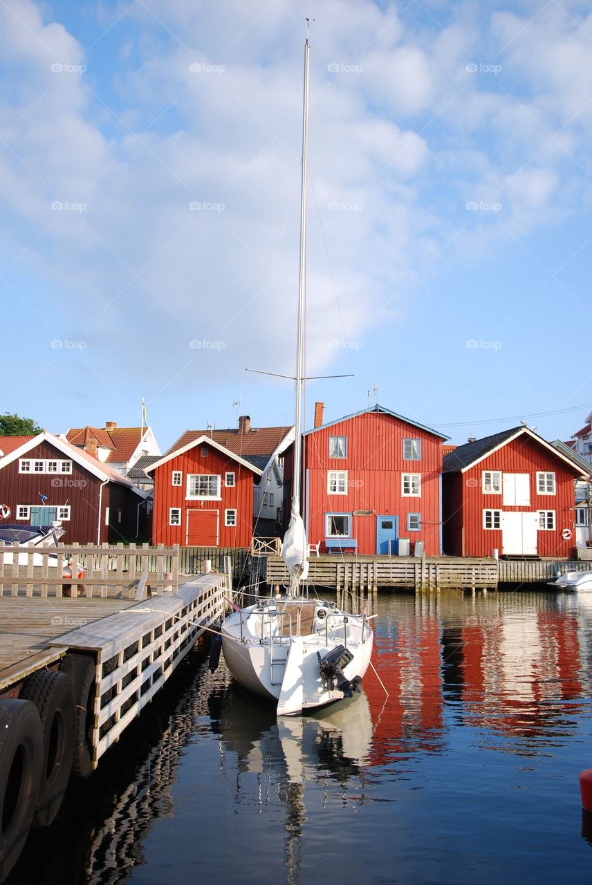 summer sea harbor / marina klädesholmen by humlabumla1