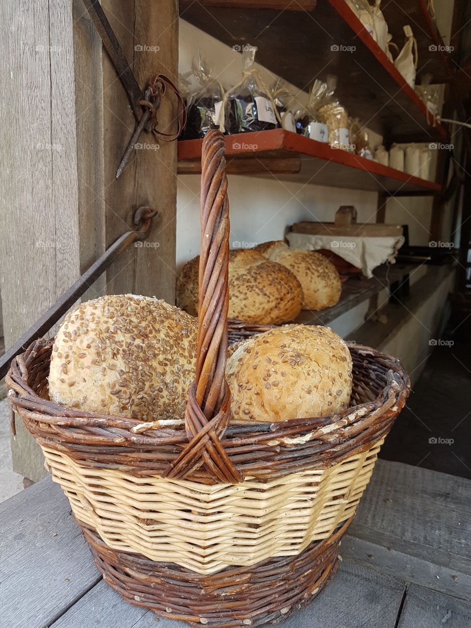 Bread in basket