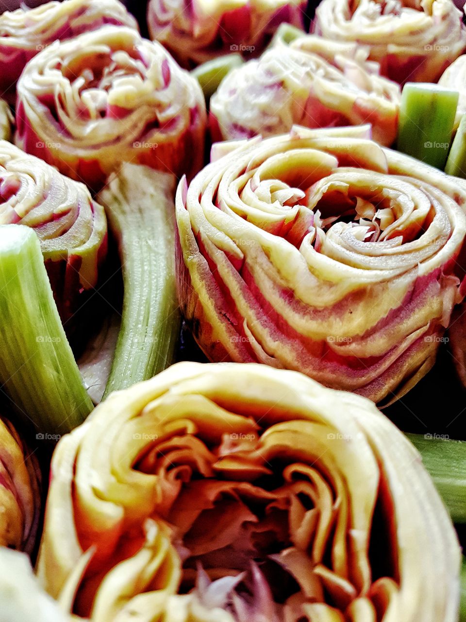 Pink vegetable on table