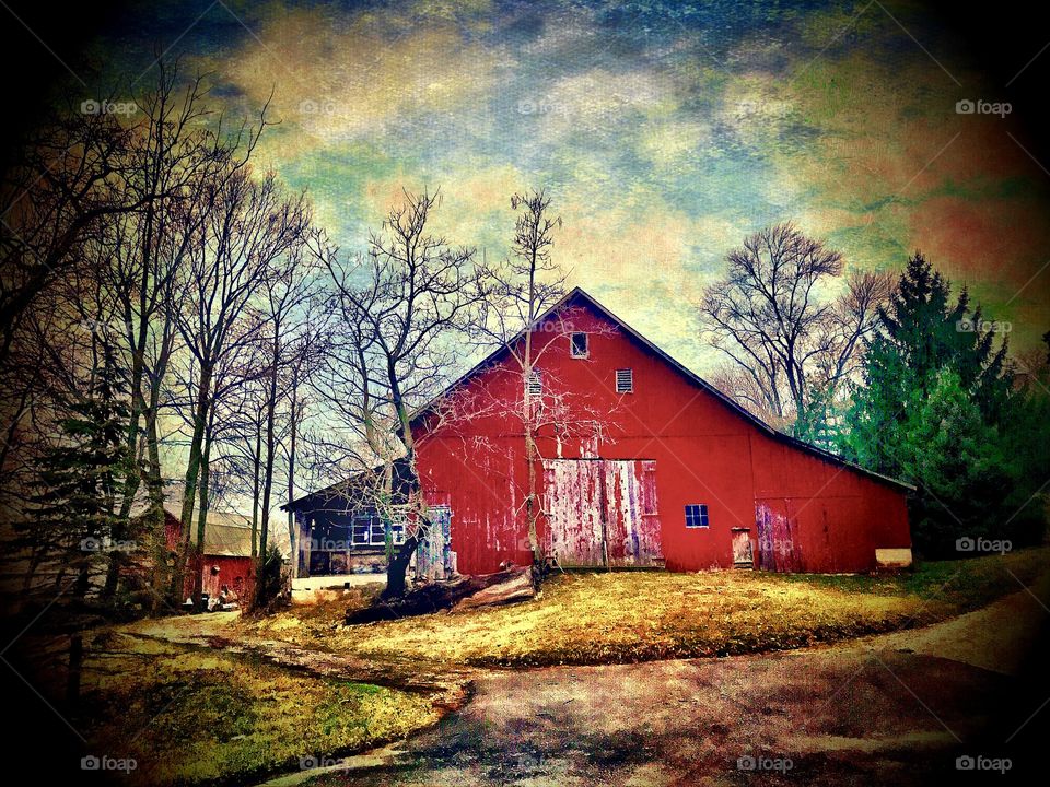 Red barn in Indiana 