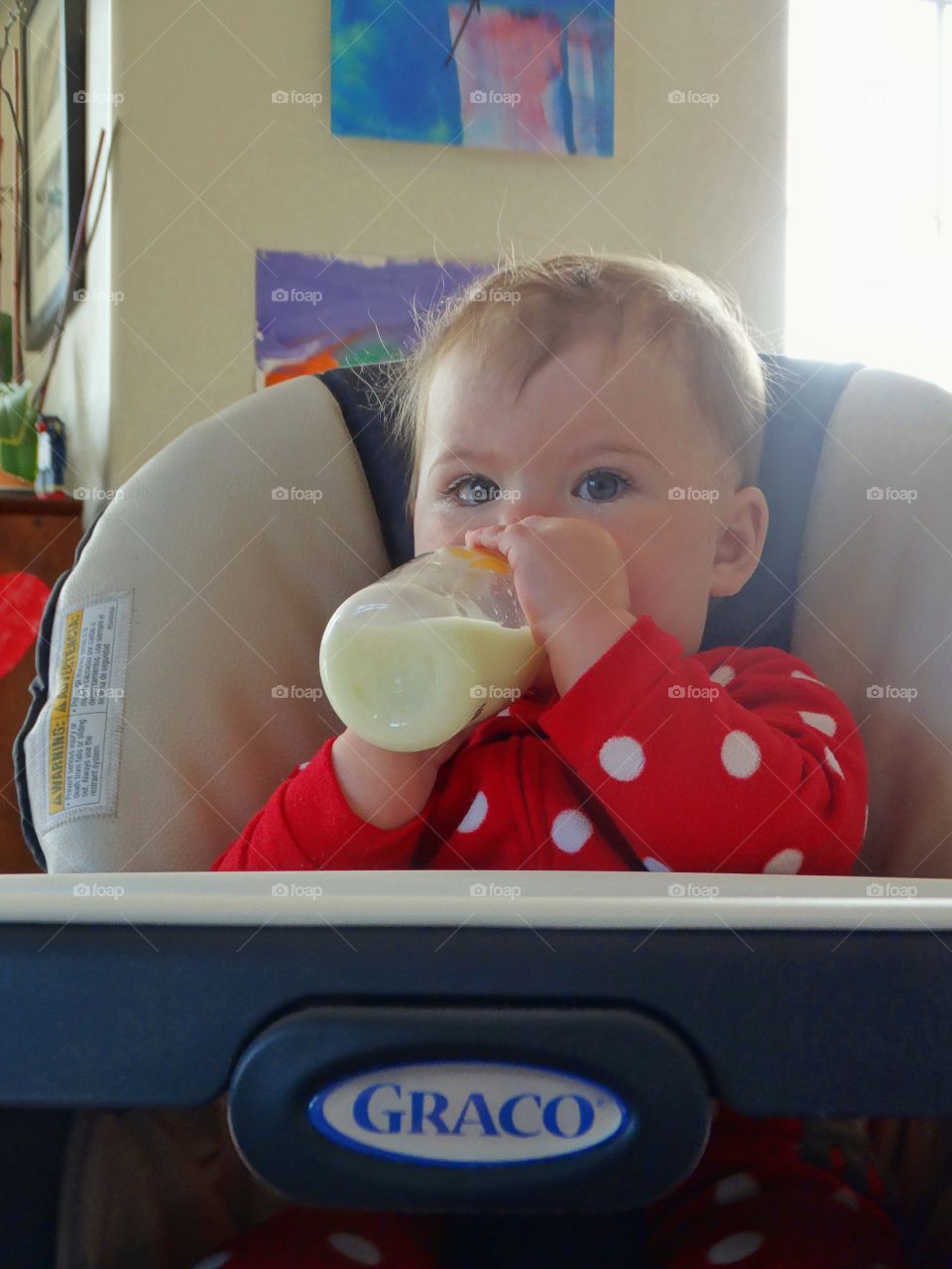 Baby Drinking A Bottle