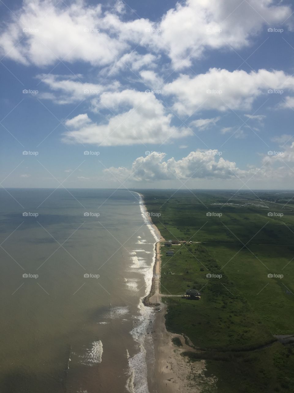 Louisiana's coast from a helicopter 