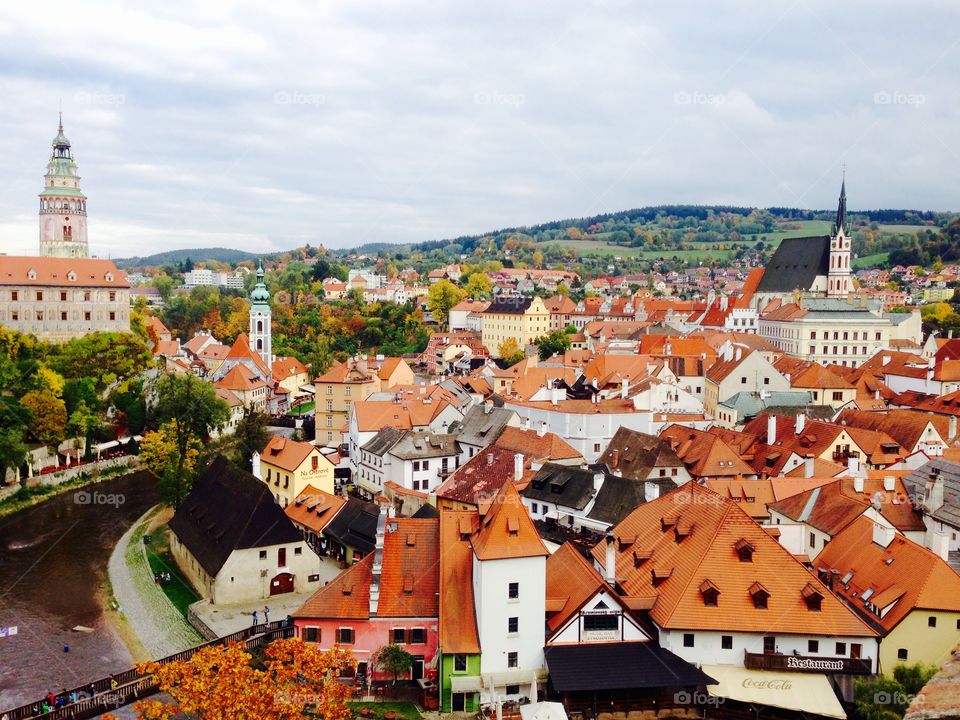 High angle view of roof
