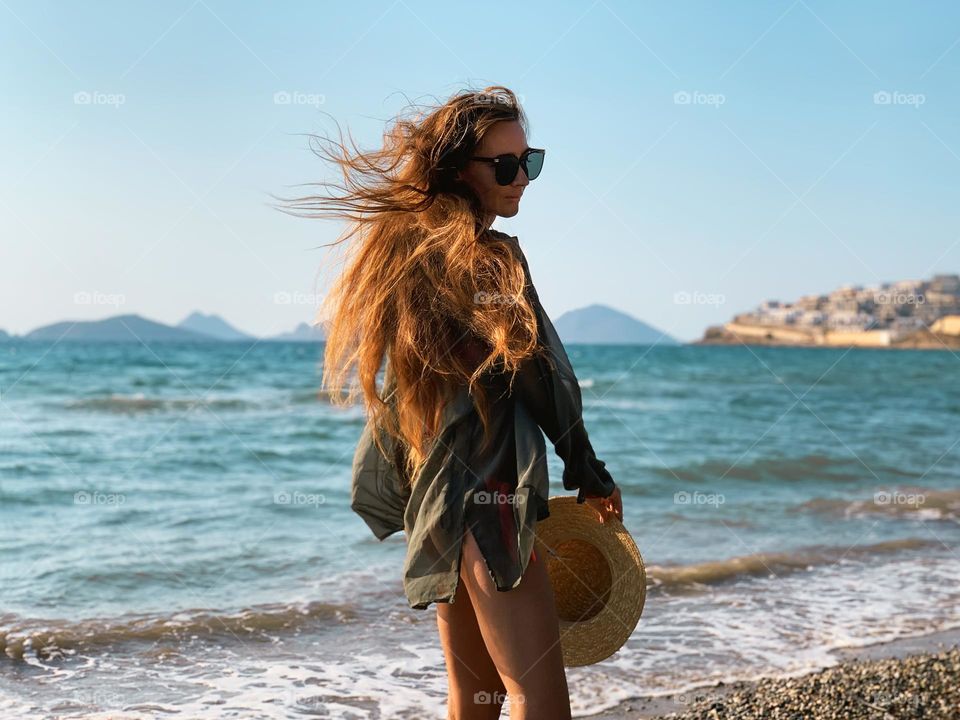 Long hair in wind 