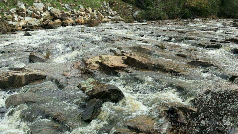 Rough waters in this river