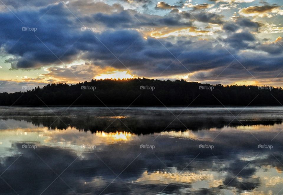 Water, Sunset, No Person, Dawn, Lake