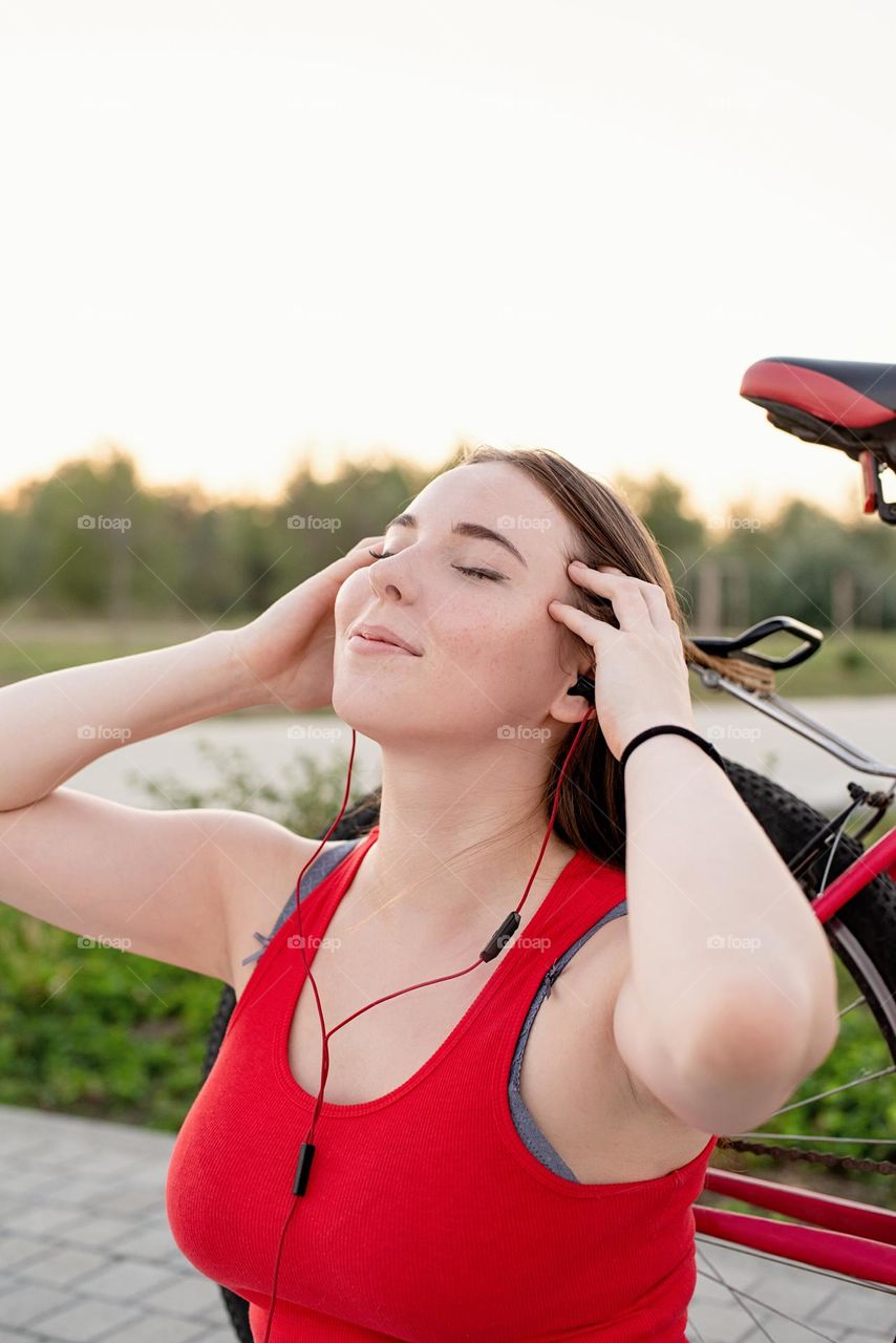 woman on bike