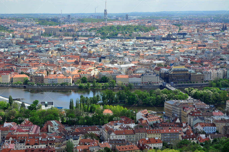 Roof, Town, City, Cityscape, House