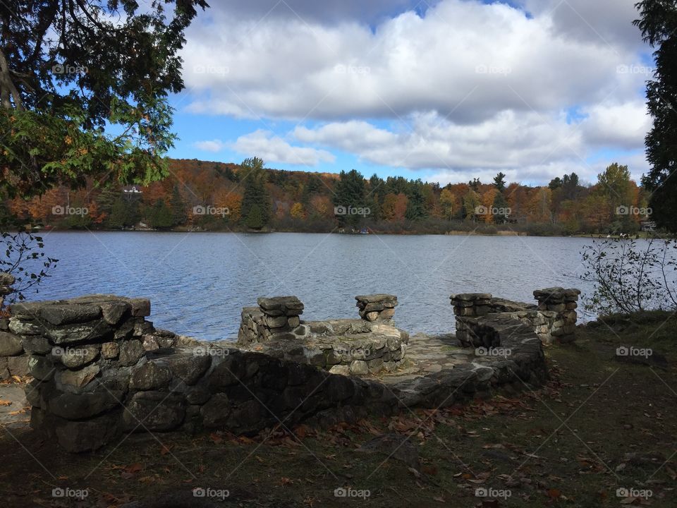 Gatineau Park in the fall lake