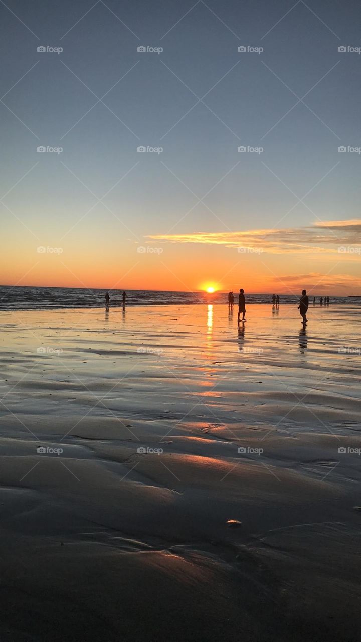 Sunset on Mexico beaches