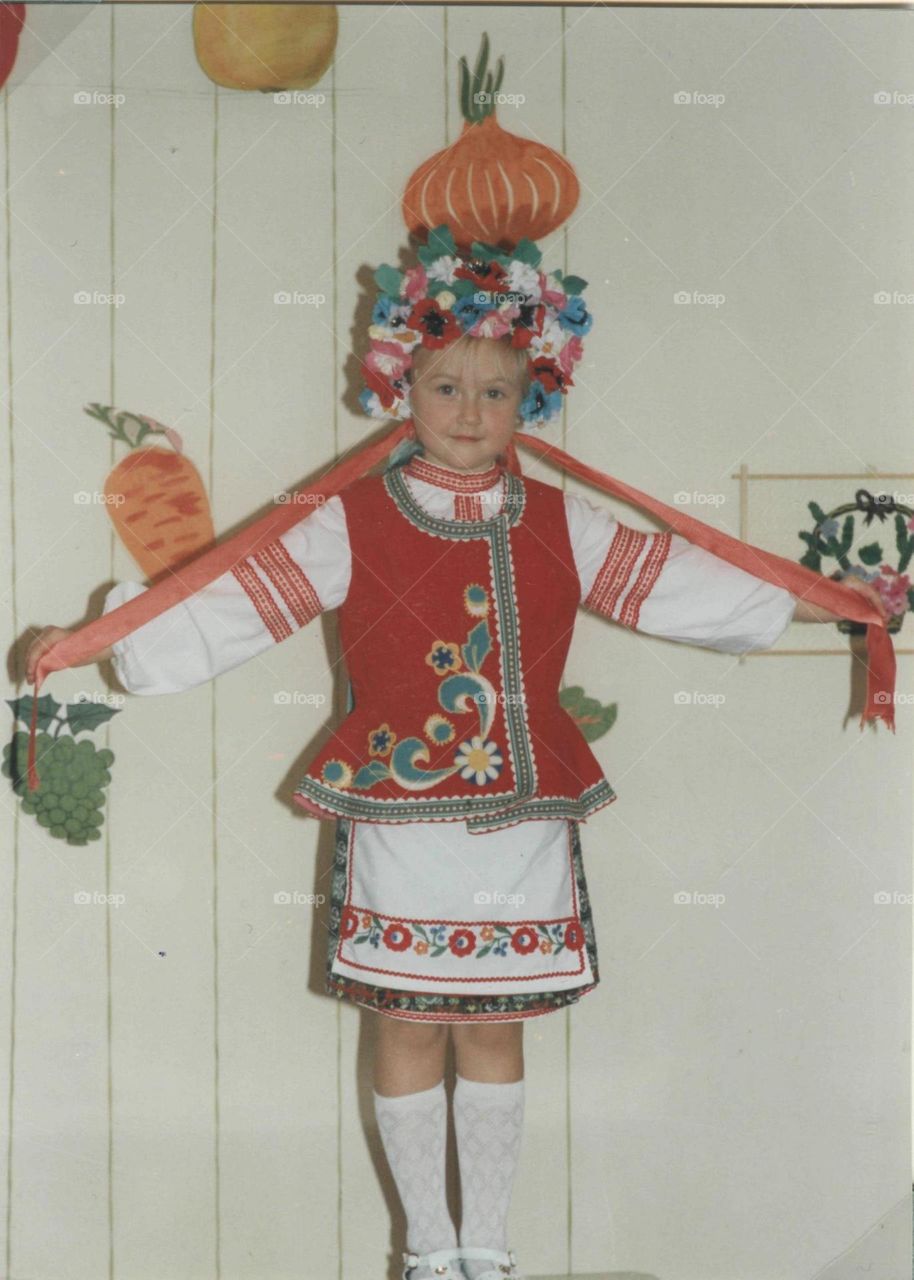 Girl in Ukrainian national wear