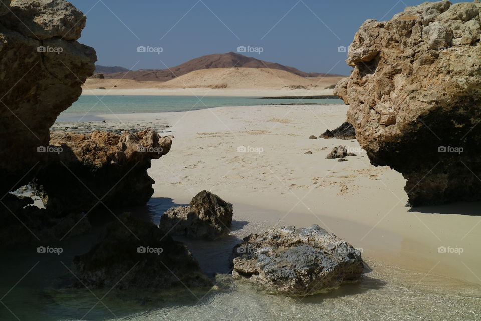 Stones on Sharm El Luli beach near Marsa Alam in Egypt