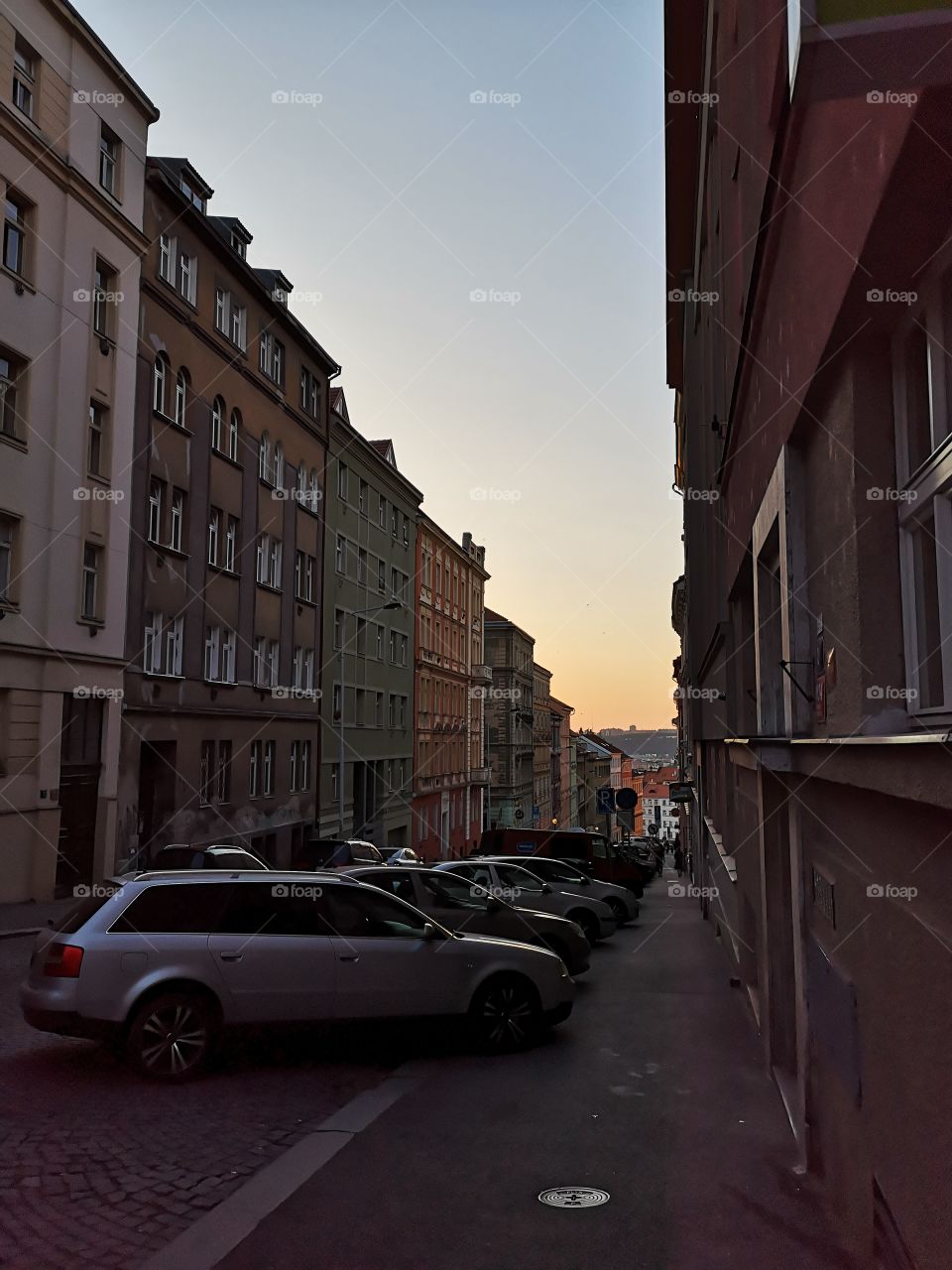 European evening street