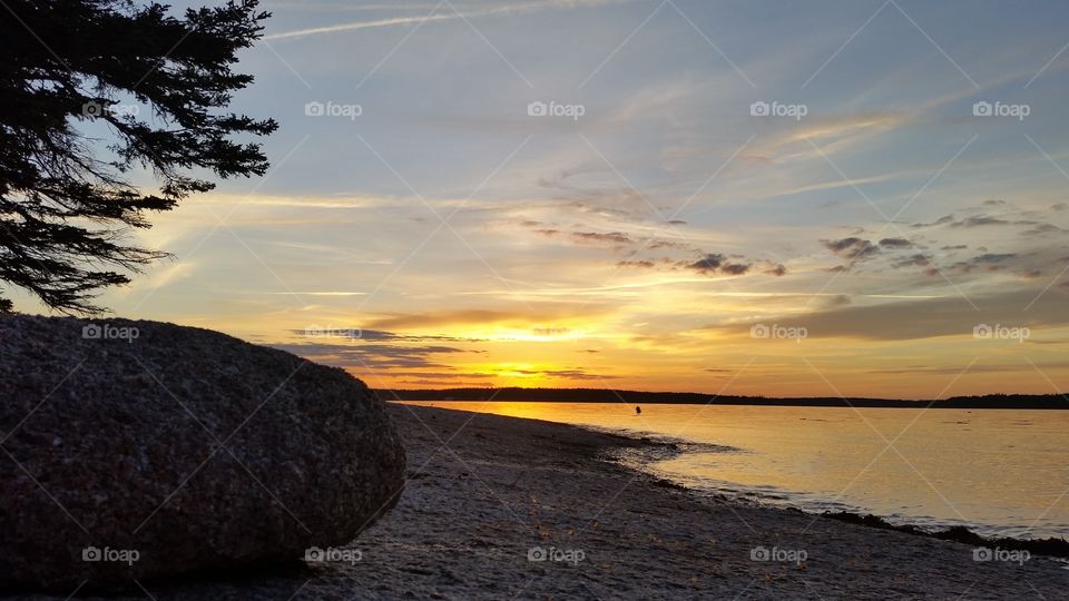 Sunset from Hells Half Acre Deer Isle Maine