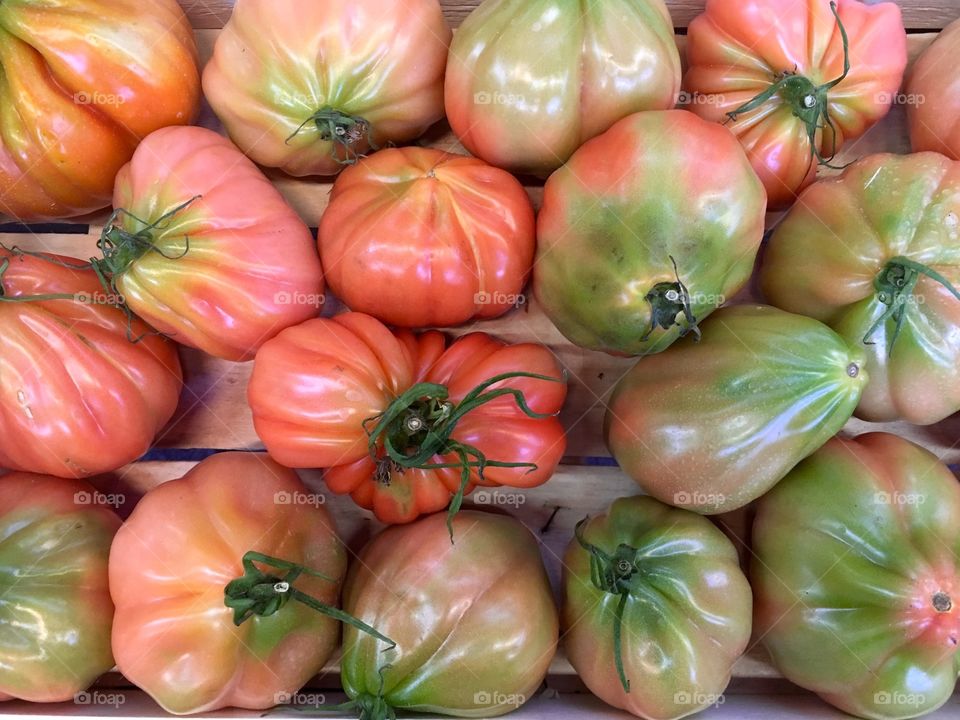 Healthy eating - pink tomatoes