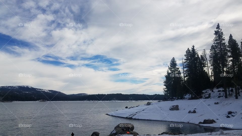 A White, Snowy Day at Shaver Lake