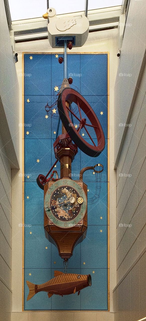 Clock by Kit Williams, Regent Arcade, Cheltenham