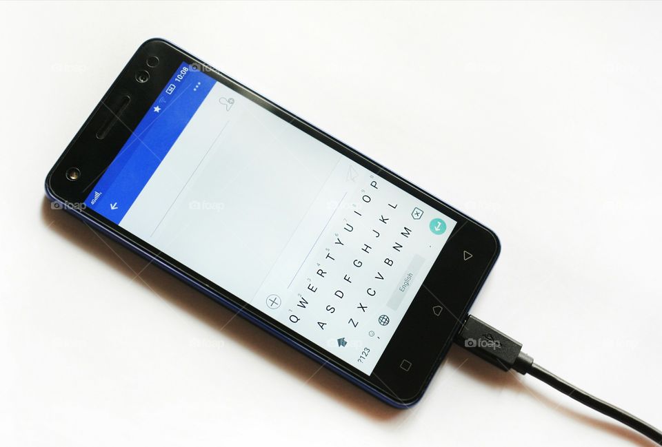 Mobile phone display, charging