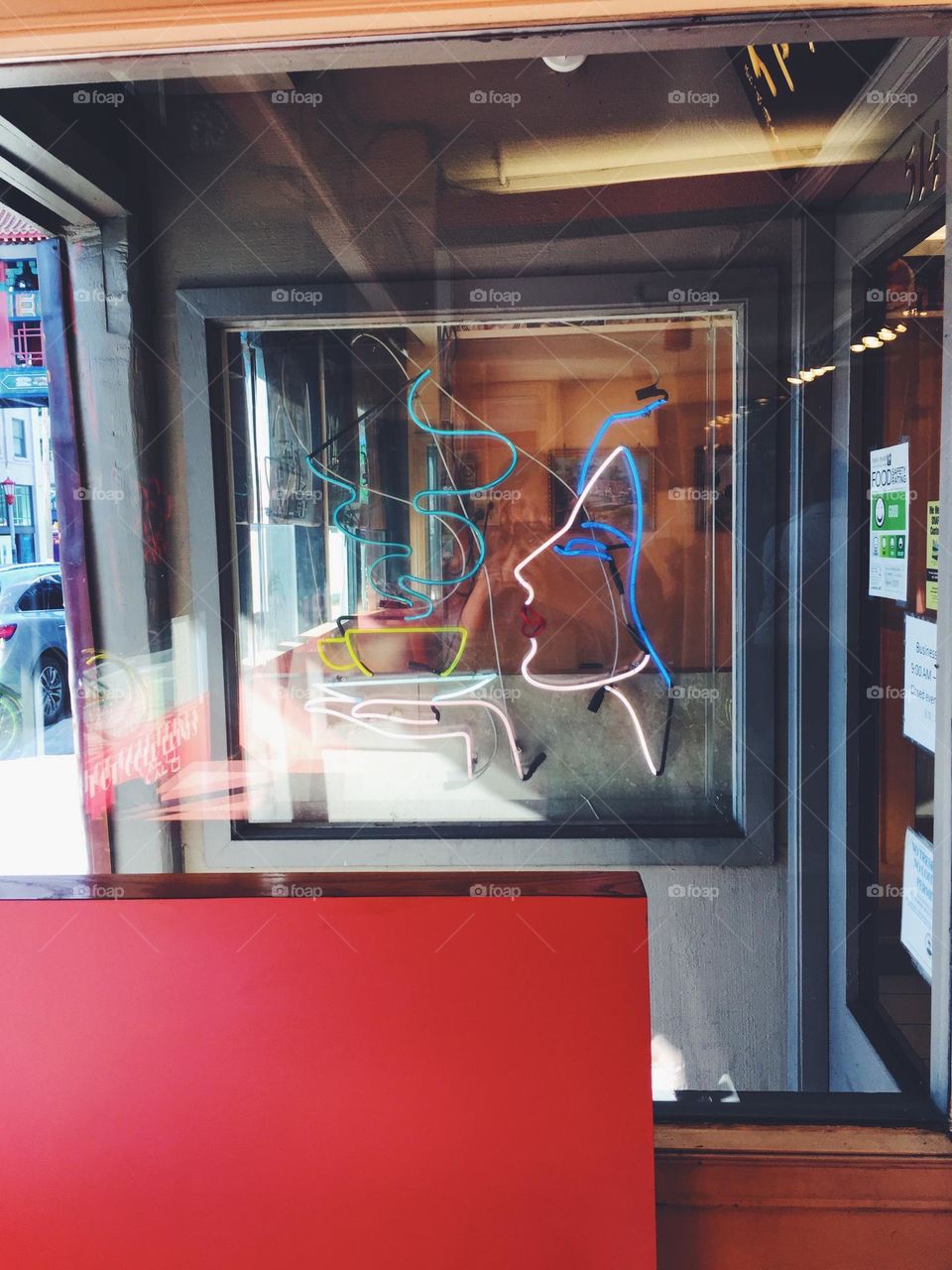 Neon sign for coffeehouse in Seattle