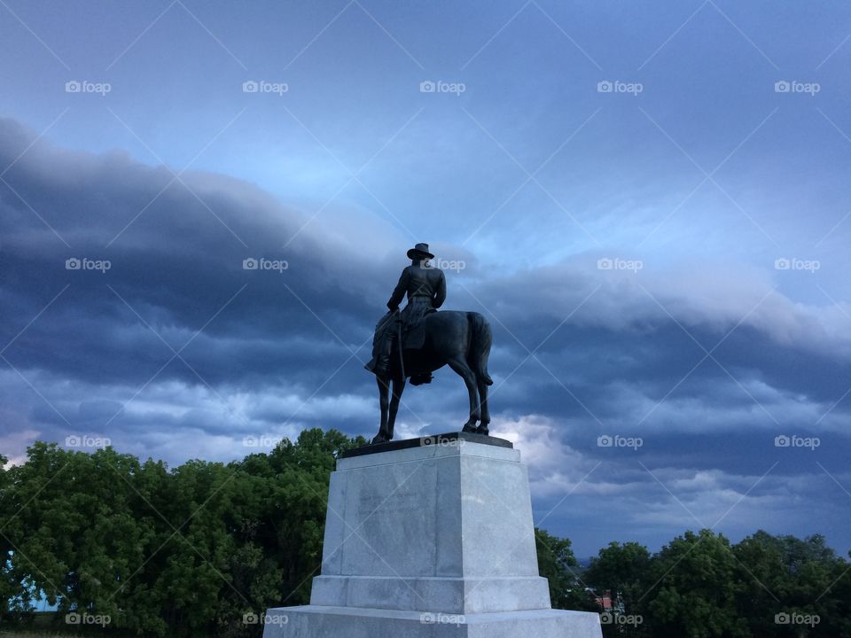 Rider on the storm... Gettysburg memorial cemetery Gettysburg, PA