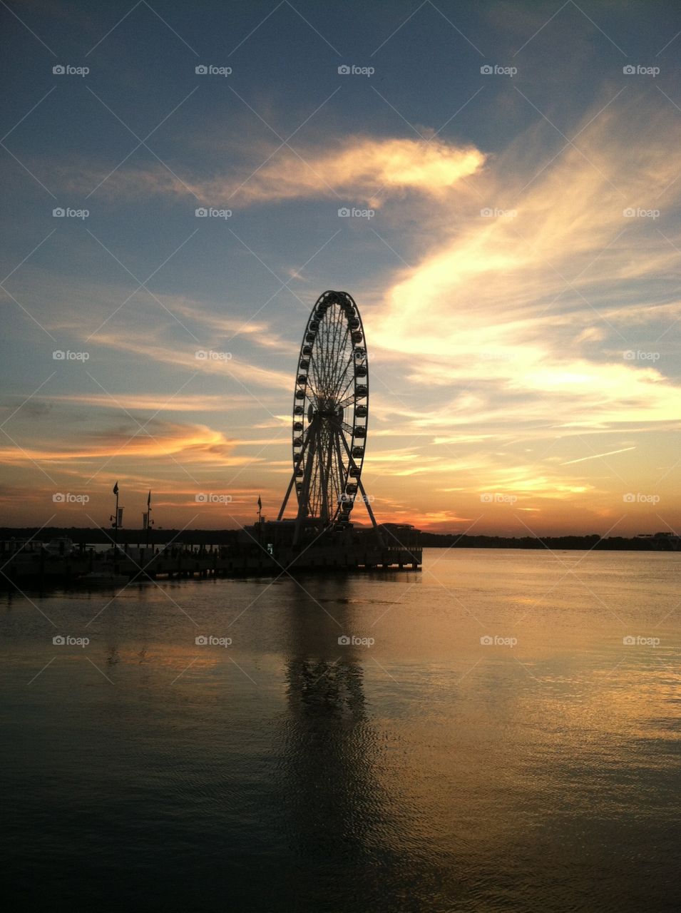 Evening glow at the National Harbor