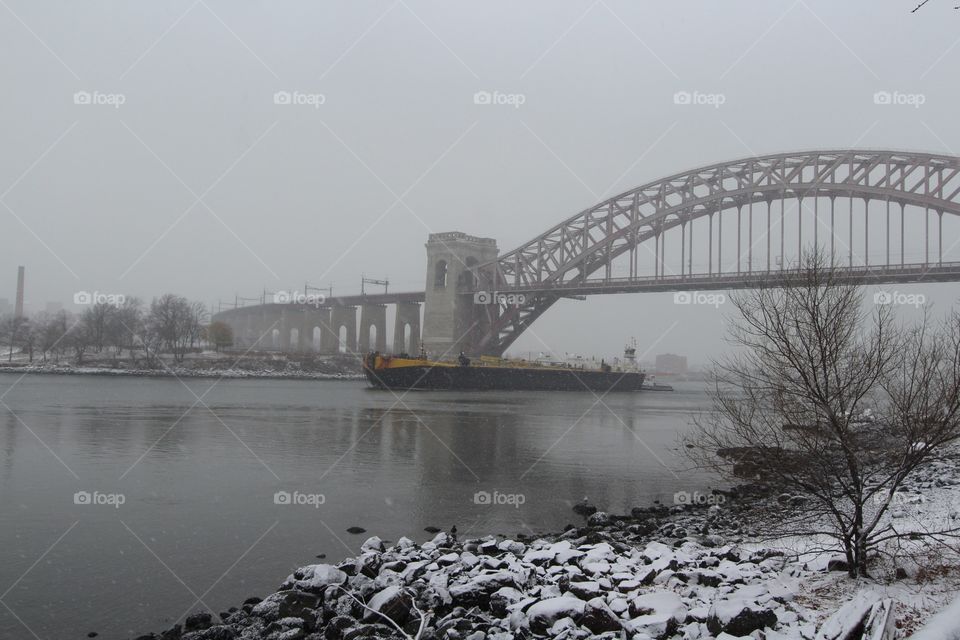 Bridge, No Person, River, Water, City