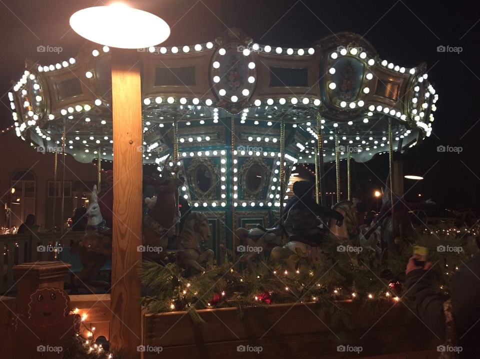 Merry-go-round at night