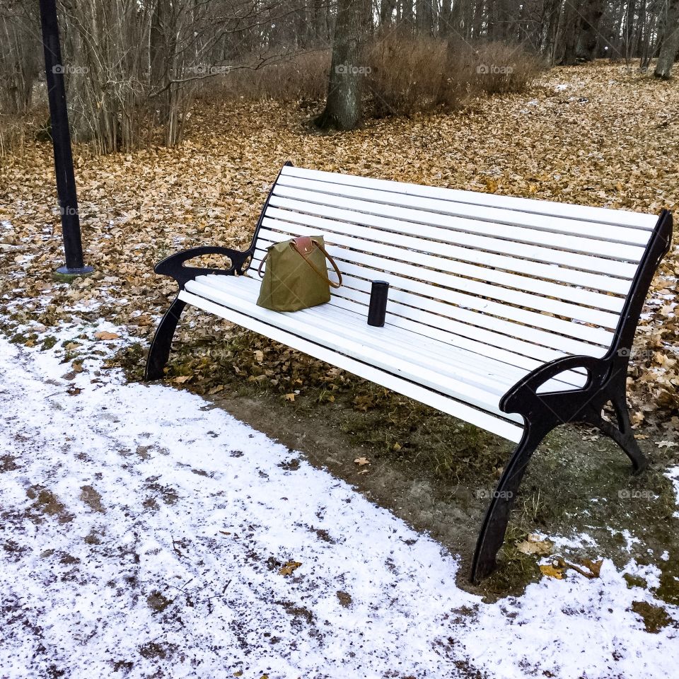  Walk  Bench Thermos Tea with milk