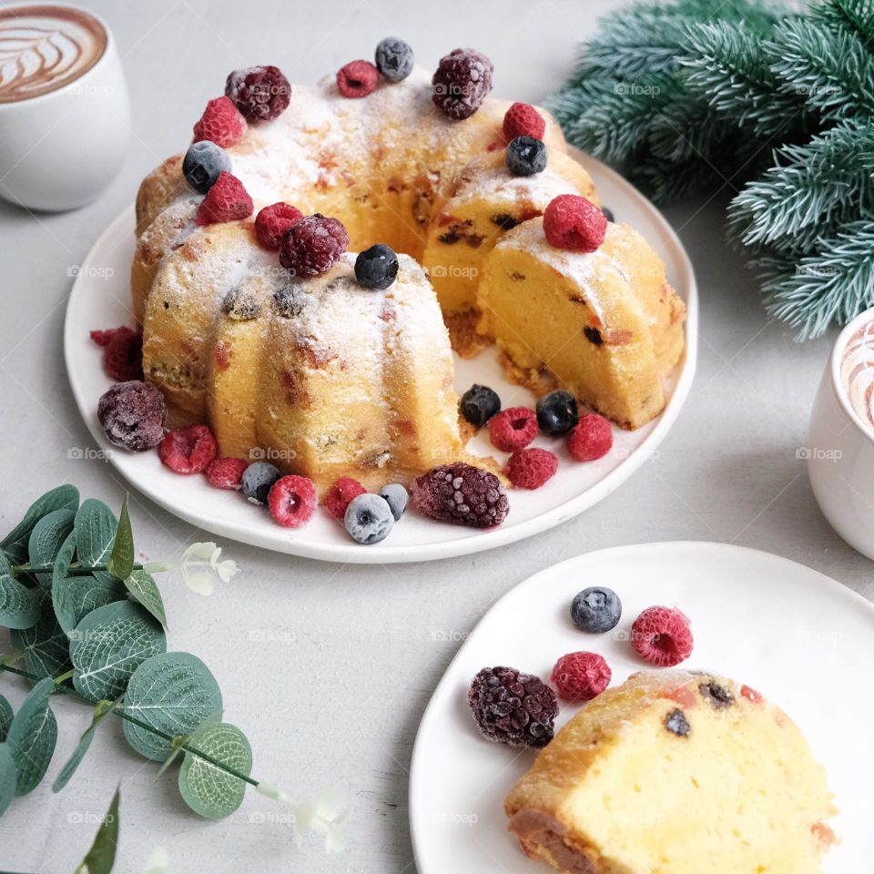 Delicious fruit cake for afternoon tea… yummy!