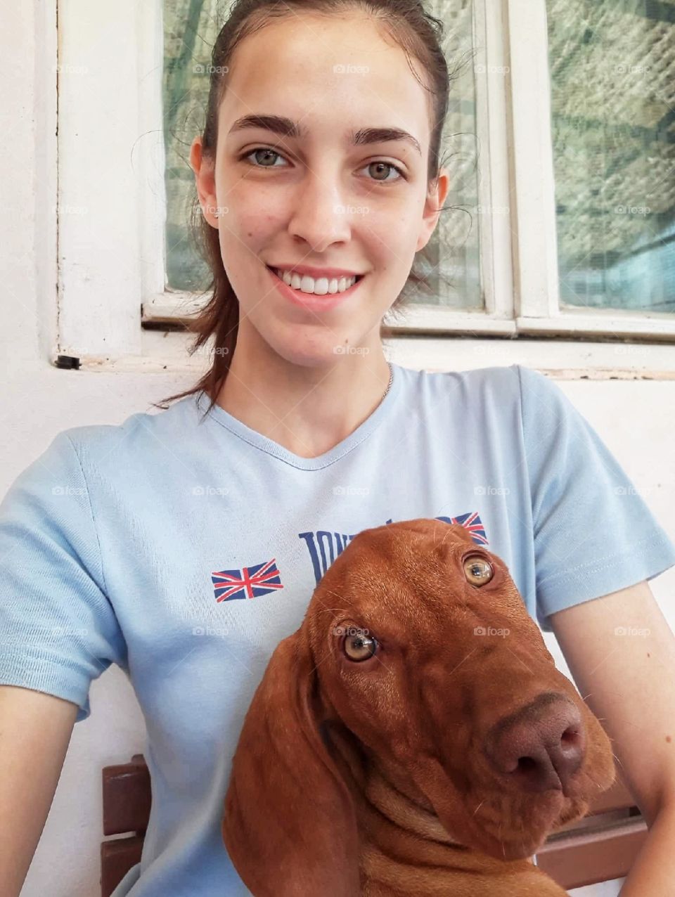 Happy to have a lovely dog besides you