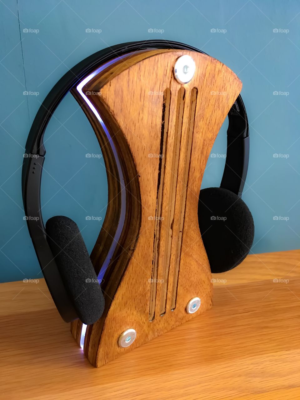 Headphones on table