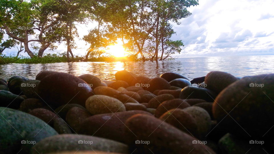 Twilight on the Ongkaw beach . . .